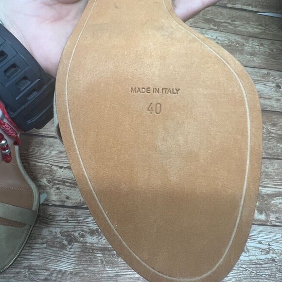 Givenchy Nadia Ankle Strap Stiletto Heel Beige Leather Sandals Size 40/10 - Picture 14 of 14